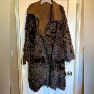 Alexander McQueen Lamb Fur Coat.